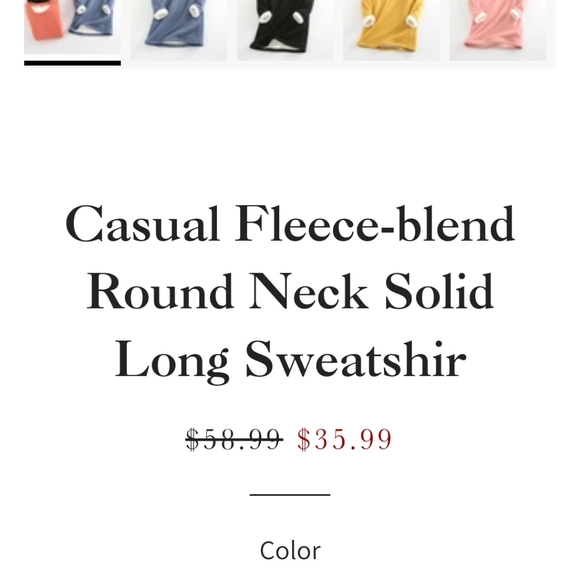 Blue Fleece Sweatshirt - Picture 8 of 8